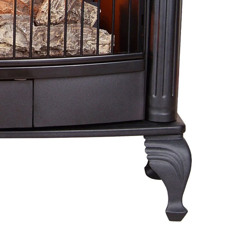 Procom Vent less Dual Fuel Gas Stove - 25,000 BTU, Remote Control, Black Finish - Model# QNSD250RT